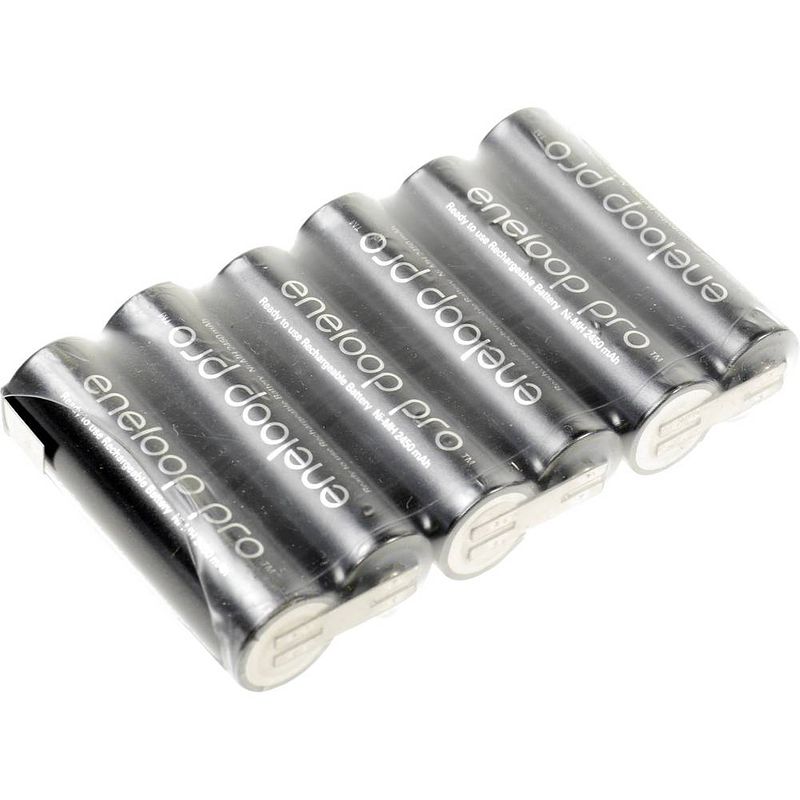 Foto van Panasonic eneloop pro reihe f1x6 accupack aantal cellen: 6 batterijgrootte: aa (penlite) z-soldeerlip nimh 7.2 v 2450 mah