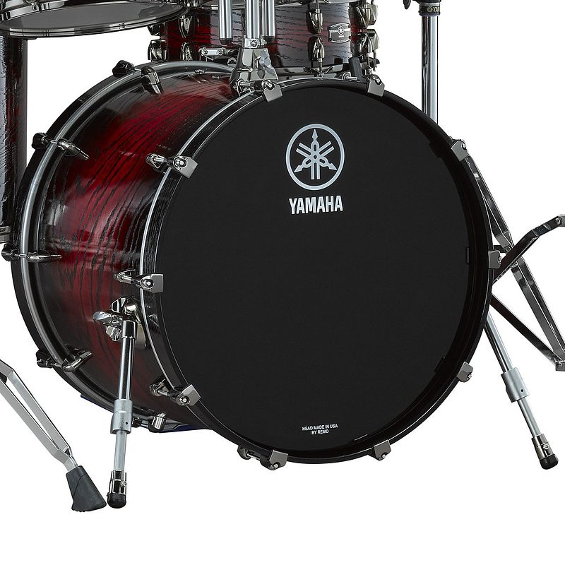 Foto van Yamaha jlhb1814ums live custom hybrid oak magma sunburst 18 x 14 bass drum