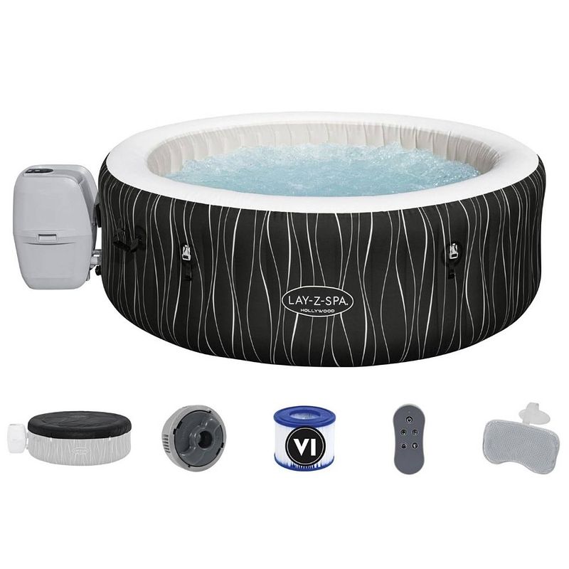 Foto van Bestway - jacuzzi - lay-z-spa - hollywood - opblaasbaar - bubbelbad - incl. toebehoren - ø196cm