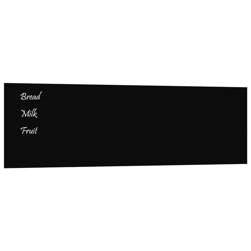 Foto van Vidaxl magneetbord voor aan de wand 100x30 cm gehard glas zwart
