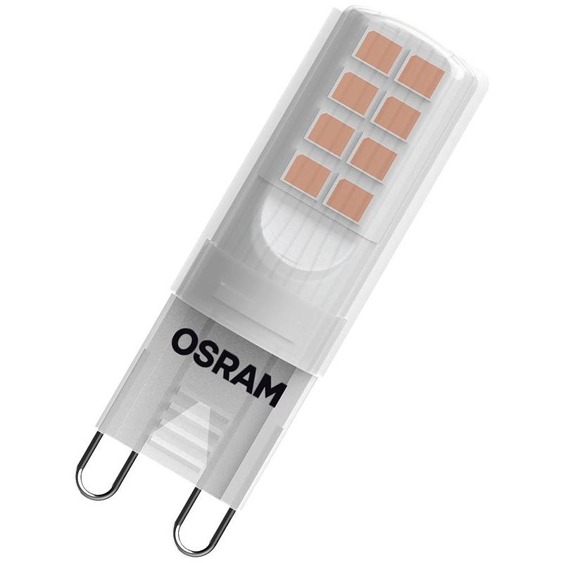 Foto van Osram 4058075757967 led-lamp energielabel e (a - g) g9 speciale vorm 2.6 w = 28 w warmwit (ø x h) 15 mm x 15 mm 1 stuk(s)