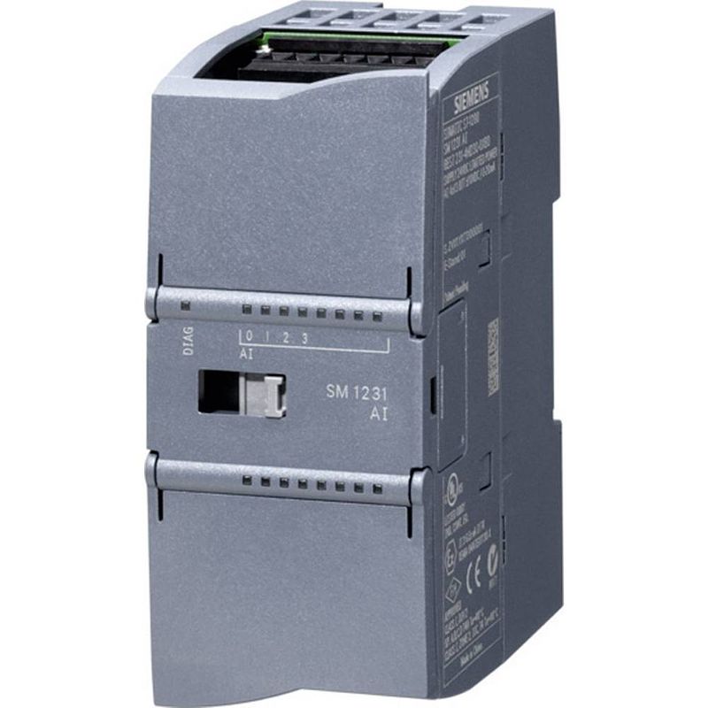 Foto van Siemens sm 1231, ai 8x13 bit 6es7231-4hf32-0xb0 analoge plc-invoermodule 24 v