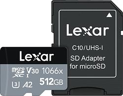 Foto van Lexar professional 1066x silver 512gb microsdxc 160mb/s