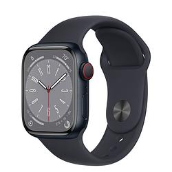 Foto van Apple watch series 8 41mm gps + cellular rvs sportbandje zwart