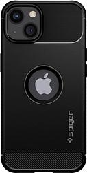 Foto van Spigen rugged armor apple iphone 13 back cover zwart