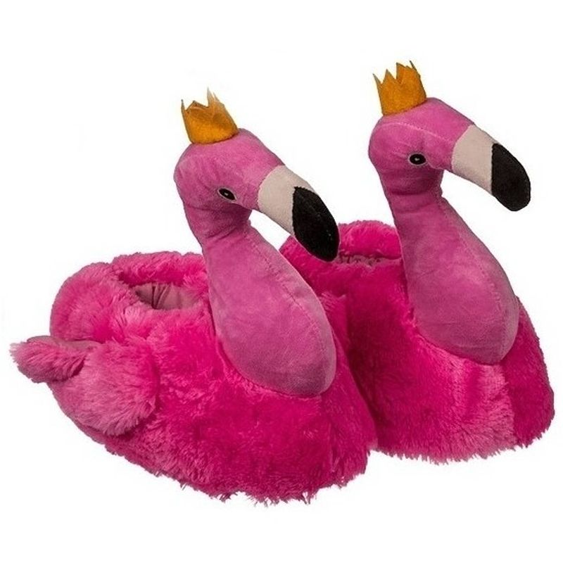 Foto van Warme flamingo pantoffels voor dames 37/38 - sloffen - volwassenen