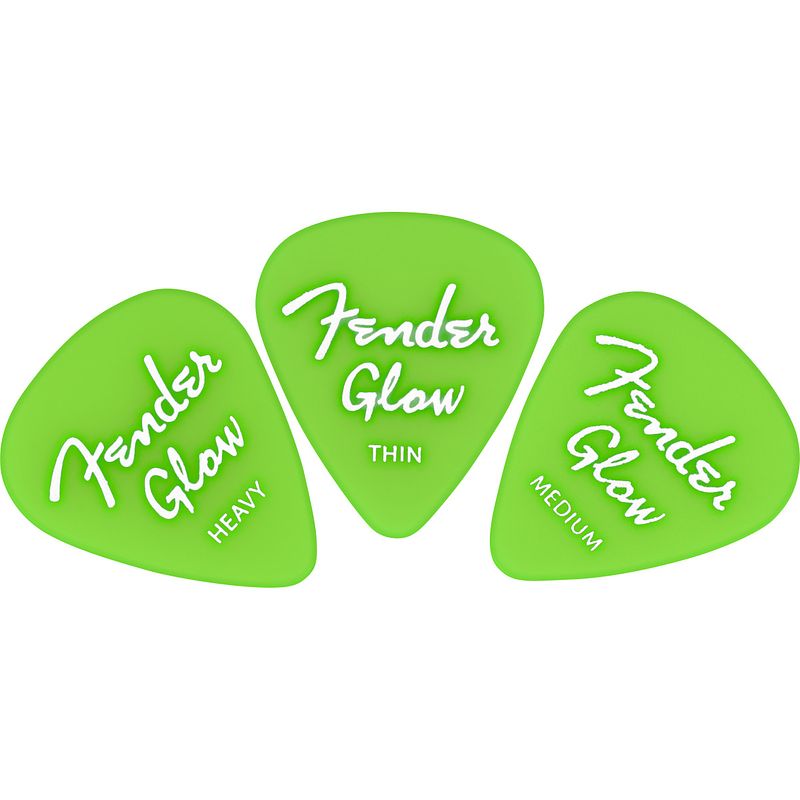 Foto van Fender glow in the dark plectrums 351 (set van 12)