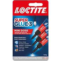 Foto van Loctite mini dose secondelijm, 1 g, 2 + 1 gratis, op blister 12 stuks