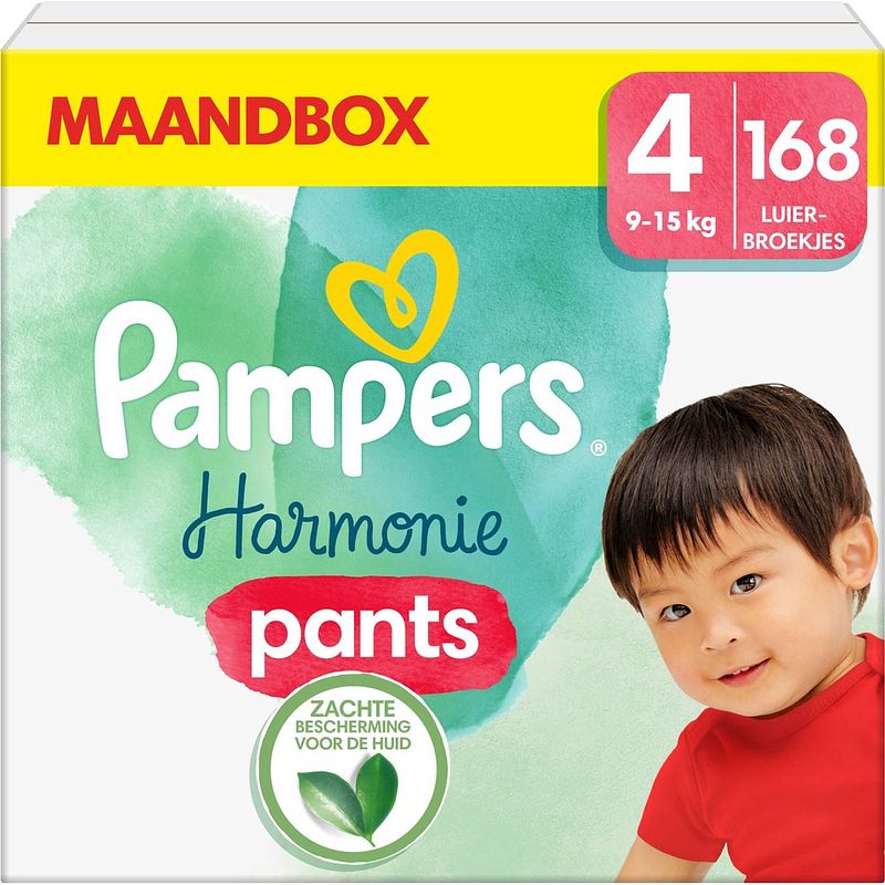 Foto van Pampers - harmonie pants - maat 4 - maandbox - 168 stuks - 9/15 kg