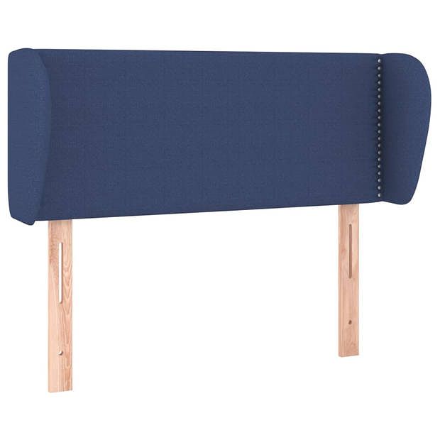 Foto van Vidaxl hoofdbord met randen 93x23x78/88 cm stof blauw