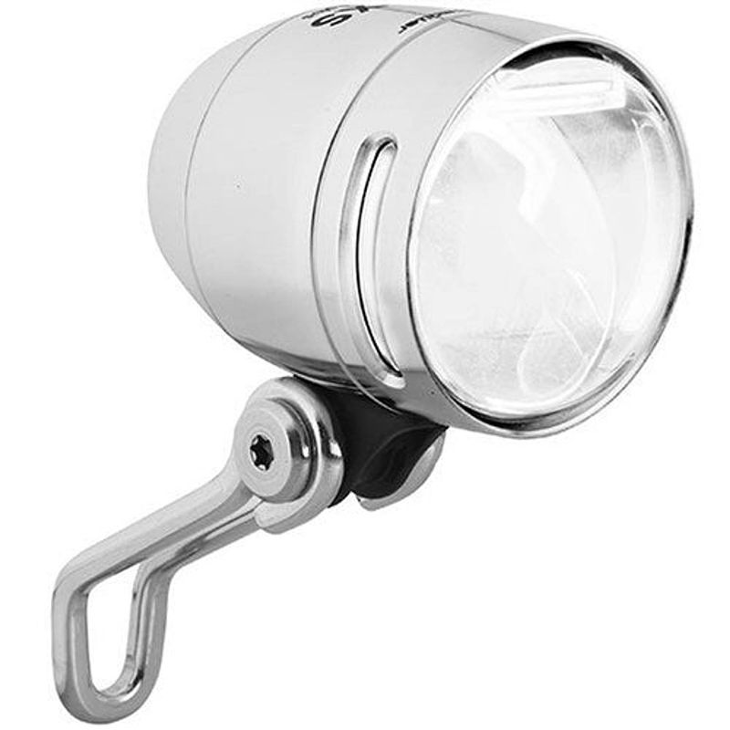 Foto van Busch & muller koplamp busch und müller lumotec iq-xs t senso voor naafdynamo 70 lux zilver