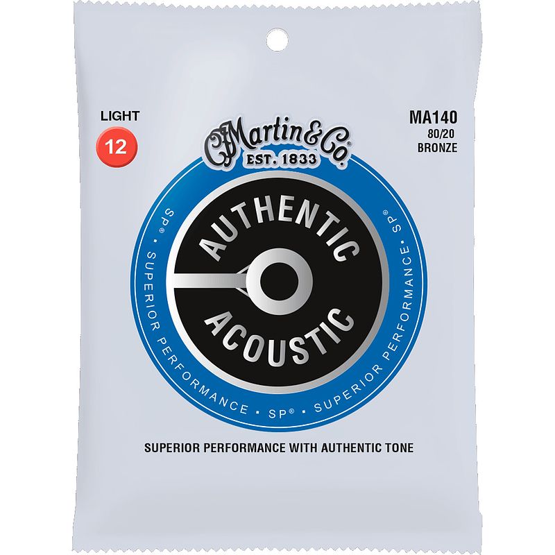 Foto van Martin strings ma140 authentic acoustic sp 80/20 bronze