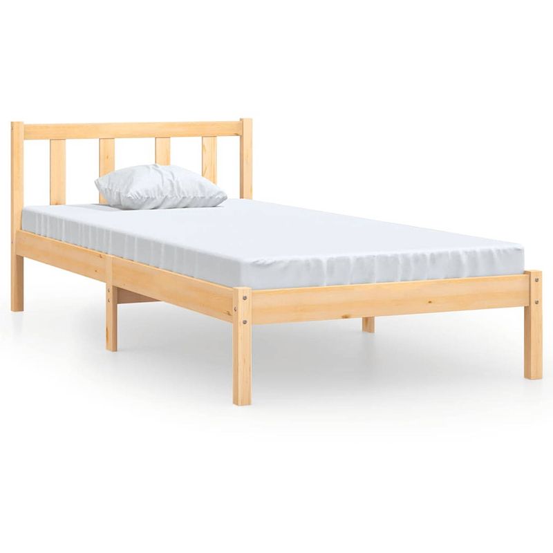 Foto van Vidaxl bedframe massief grenenhout 90x190 cm 3ft single