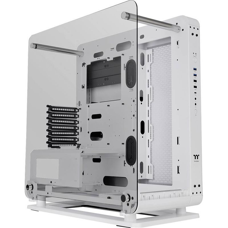 Foto van Thermaltake core p6 tg snow white midi-tower pc-behuizing wit zijvenster