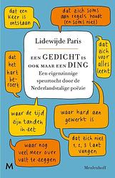 Foto van Een gedicht is ook maar een ding - lidewijde paris - ebook (9789402314496)