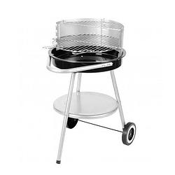 Foto van Bbq houtskool barbecue op wieltjes met aanpasbaar rooster - 47x47cm