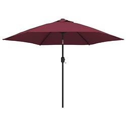 Foto van The living store parasol exclusief - 300 x 222 cm - bordeauxrood