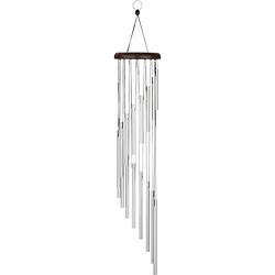 Foto van Meinl sc29s spiral wind chimes silver 73 cm chimes met 16 staafjes