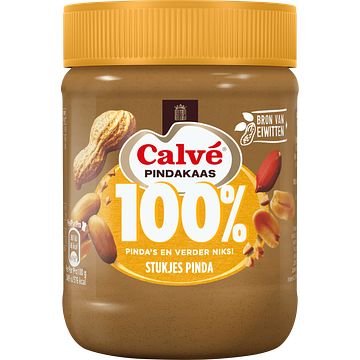 Foto van Calve pindakaas 100% grof gemalen pinda's 350g bij jumbo