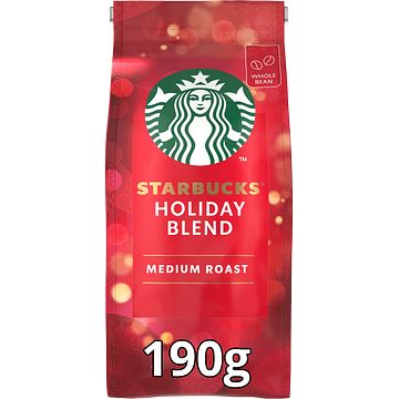 Foto van Starbucks holiday blend medium roast koffiebonen limited edition 190g bij jumbo