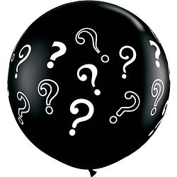 Foto van Folat ballonnen gender reveal 90 cm zwart latex 2 stuks