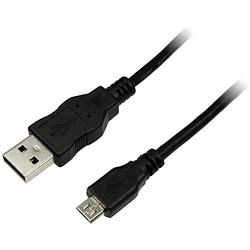 Foto van Logilink usb-kabel usb 2.0 usb-a stekker, usb-micro-b stekker 1.00 m zwart cu0058