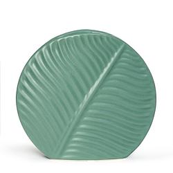 Foto van Oliva'ss - vaas in de vorm van een blad - 18 cm - 3d - rond - groen