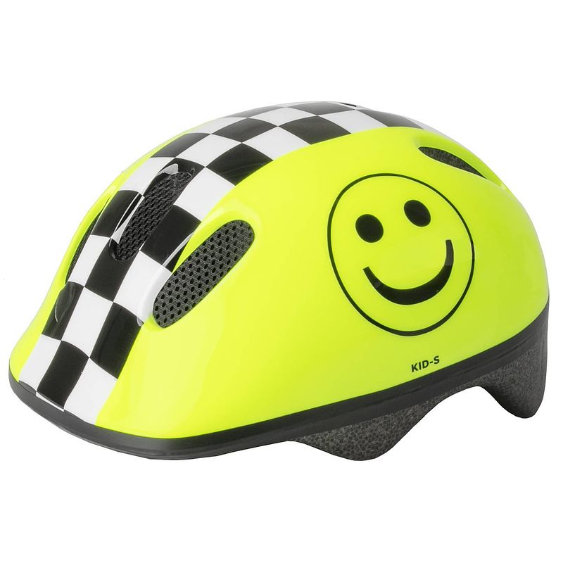 Foto van M-wave fietshelm kid smile junior abs neongeel maat 46-52 cm/xs