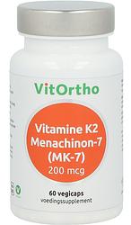 Foto van Vitortho vitamine k2 menachinon-7 (mk-7) 200mcg vegicaps