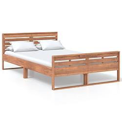 Foto van The living store bedframe massief teakhout 120x200 cm - bed