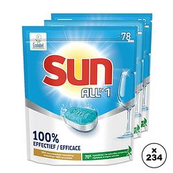 Foto van Sun - all-in one - vaatwastabletten - regular - voordeelverpakking 3 x 78 tabs