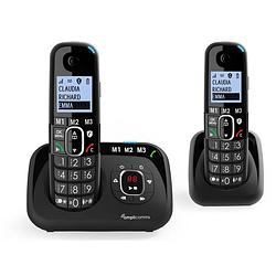 Foto van Amplicomms bigtel1582 senioren draadloze duo huistelefoon voor de vaste lijn extra handset antwoordapparaat luide
