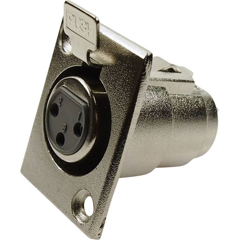 Foto van Cliff fc6100 xlr-connector flensbus, contacten recht aantal polen: 3 zilver 1 stuk(s)