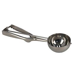 Foto van Gerim kitchen solutions ijsschep/ijslepel voor 7 cm scoops - zilver - 24 cm - rvs - ijsscheppen