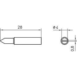 Foto van Weller xnt d soldeerpunt beitelvorm grootte soldeerpunt 4 mm inhoud: 1 stuk(s)