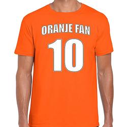 Foto van Oranje fan shirt / kleding oranje fan nummer 10 voor ek/ wk voor heren 2xl - feestshirts