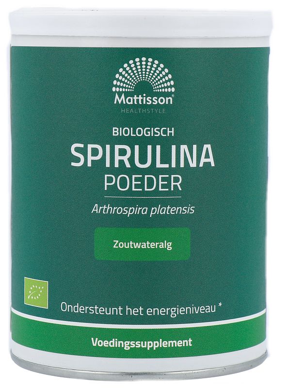 Foto van Mattisson healthstyle biologische spirulina poeder