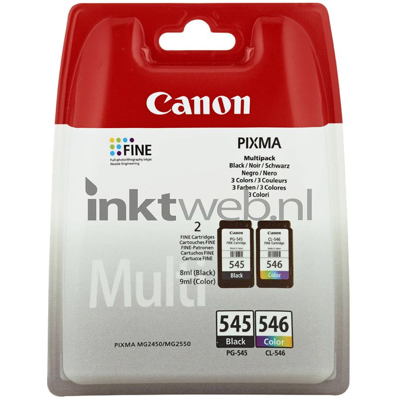 Foto van Canon pg-545 / cl-546 multipack zwart en kleur cartridge