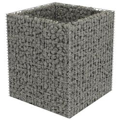 Foto van Vidaxl gabion plantenbak verhoogd 90x90x100 cm gegalvaniseerd staal