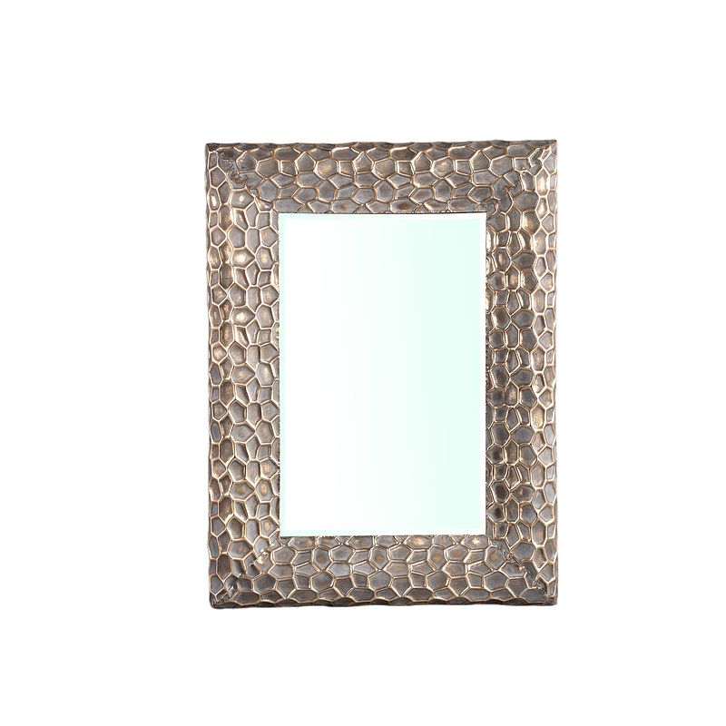 Foto van Ptmd ertas gold iron mirror with pattern rectangle