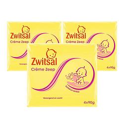 Foto van Zwitsal - creme zeep - 6 x 90g - voordeelpack