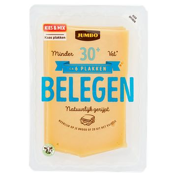 Foto van 2 voor € 4,50 | jumbo belegen kaas 30+ plakken 190g aanbieding bij jumbo