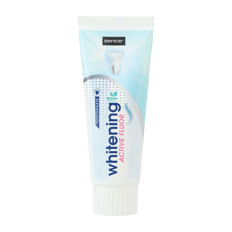 Foto van Sencefresh whitening active tandpasta - voor wittere tanden