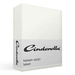Foto van Cinderella satijn laken - 100% katoen-satijn - lits-jumeaux (240x270 cm) - off-white
