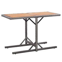 Foto van Vidaxl tuintafel poly rattan en massief acaciahout antraciet