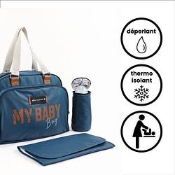 Foto van Baby op baby aan boord simpelweg babybag - oceaanblauw