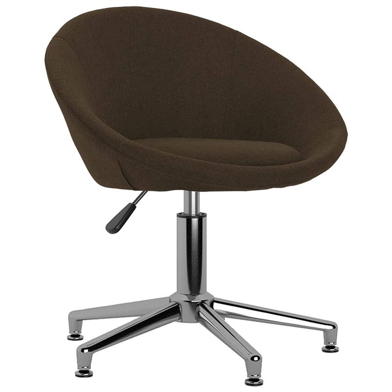 Foto van The living store eetkamerstoelen - donkerbruin - 66.5 x 58.5 x (68-80) cm - 360 graden draaibaar