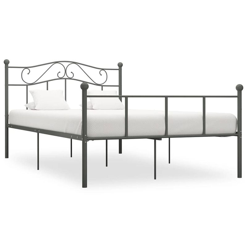 Foto van Vidaxl bedframe metaal grijs 140x200 cm