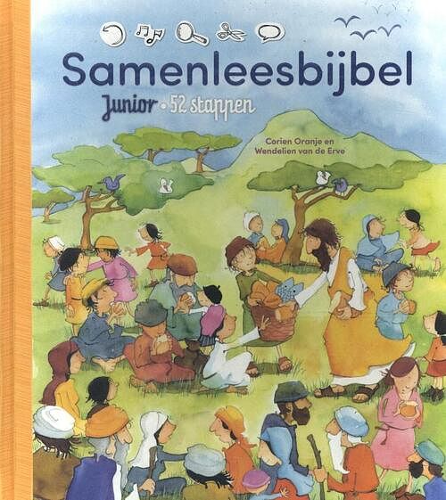 Foto van Samenleesbijbel junior 52 stappen - corien oranje - hardcover (9789089122544)