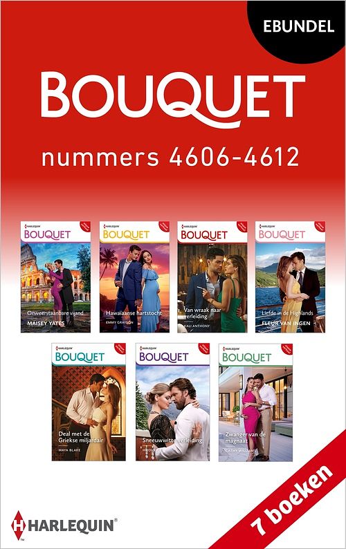 Foto van Bouquet e-bundel nummers 4606 - 4612 - maisey yates, emmy grayson, kali anthony, fleur van ingen, maya blake, heidi rice, cathy williams - ebook